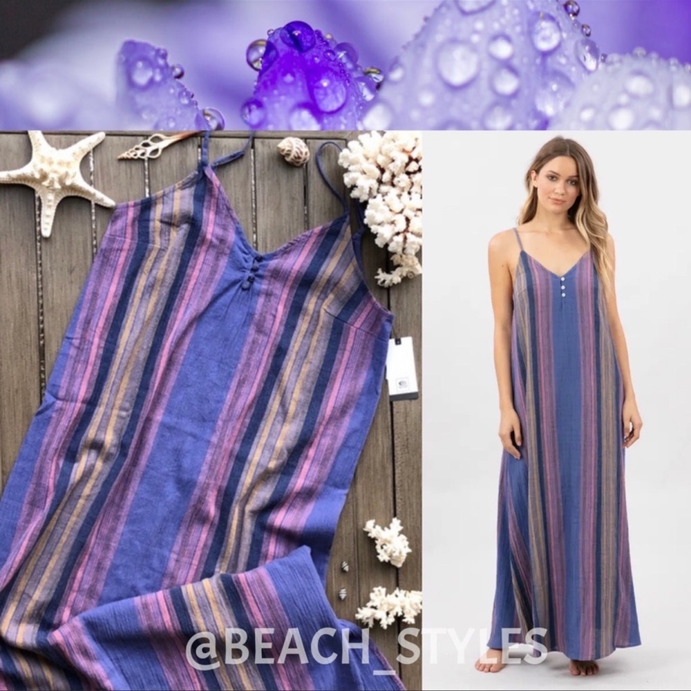 🌴🔆RIP CURL- GOLDEN DAYS STRIPPED MAXI DRESS🔆🌴 - Picture 11 of 13